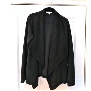 NWOT! Vici Black Draped Jacket with Faux Suede Panels